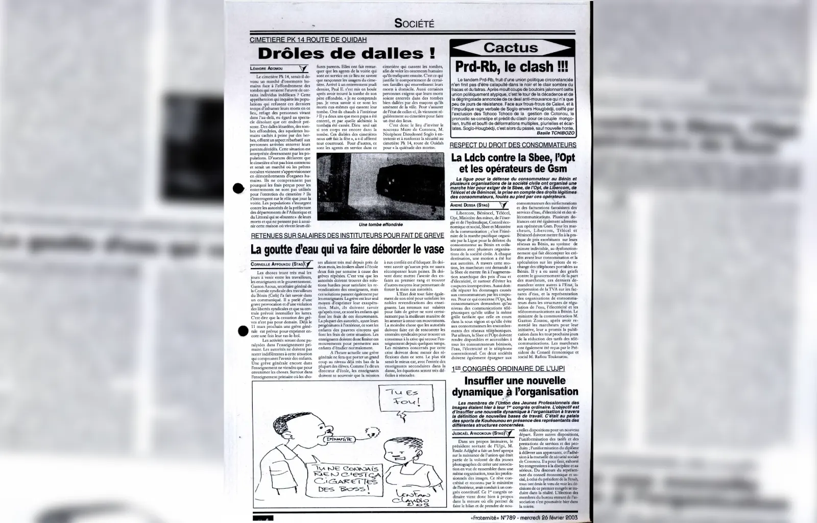 Fraternite n789 du mercredi 26 fevrier 2003