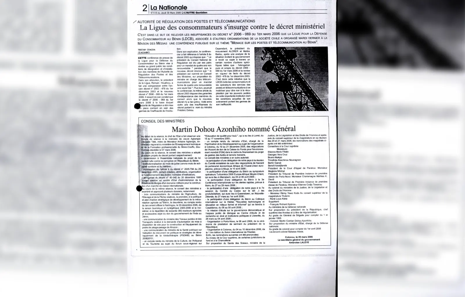 L autre quotidien n418 du jeudi 30 mars 2006
