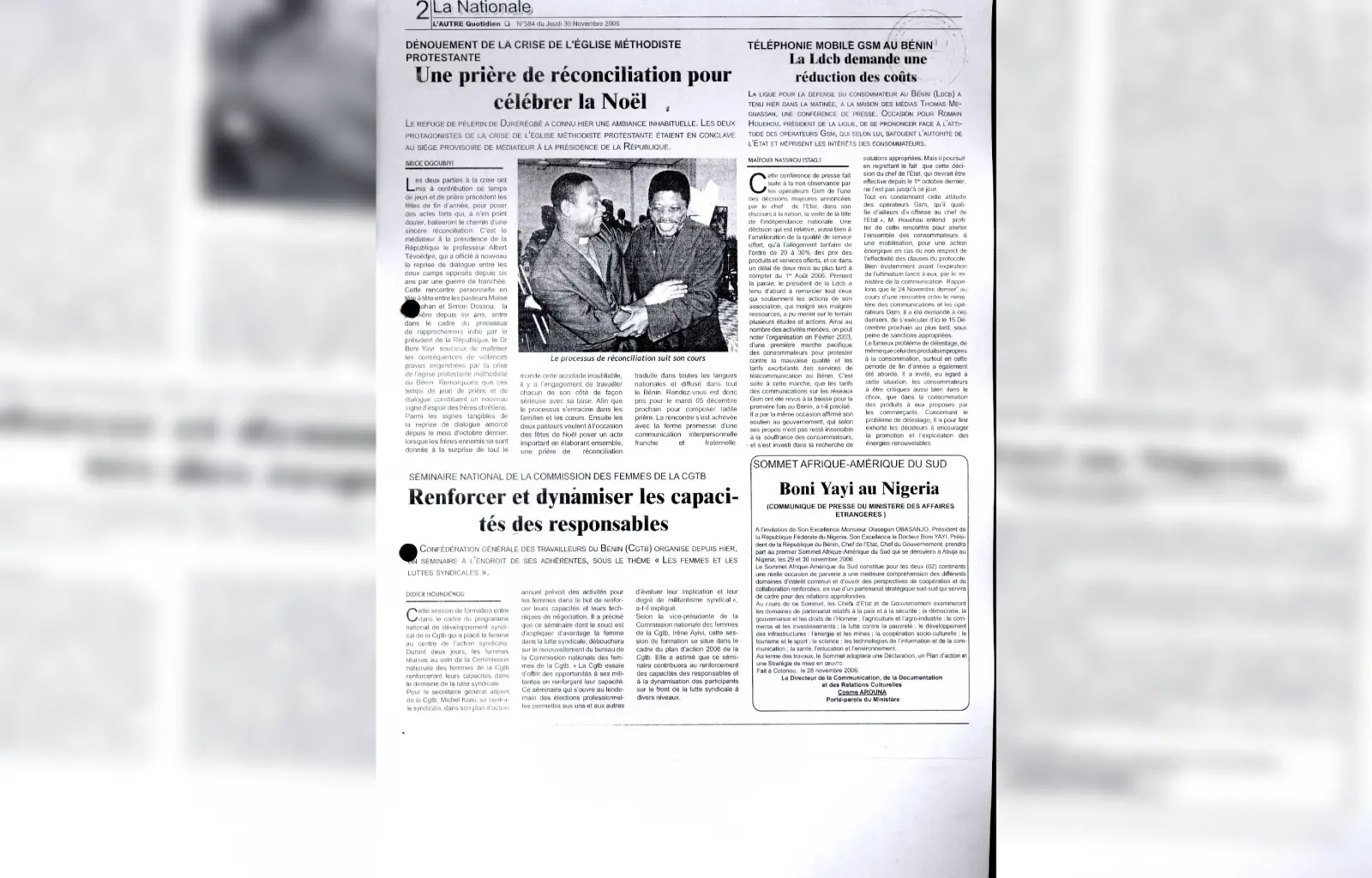 L autre quotidien n584 du jeudi 30 novembre 2006