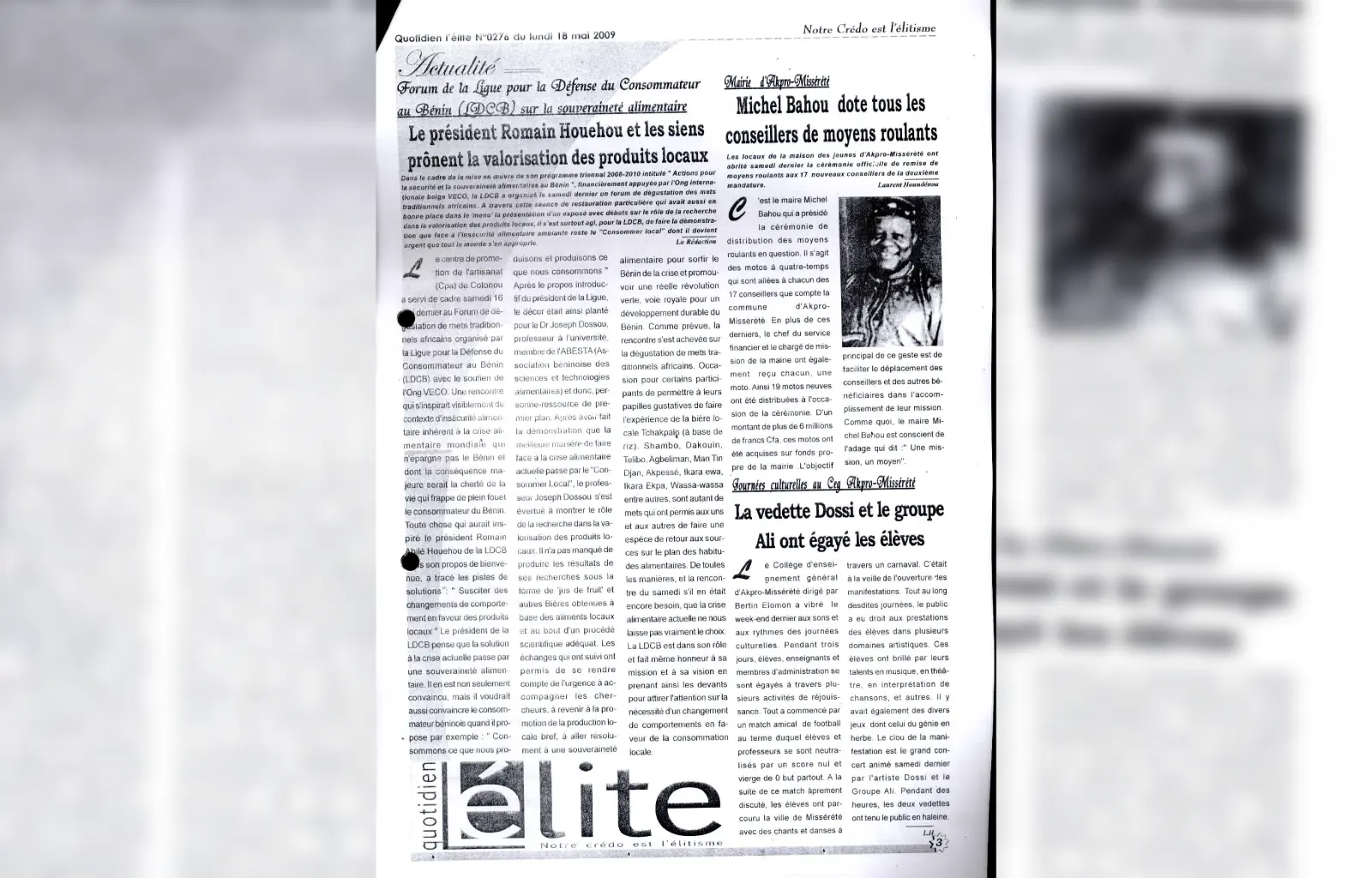 L elite n0276 du 18 mai 2009