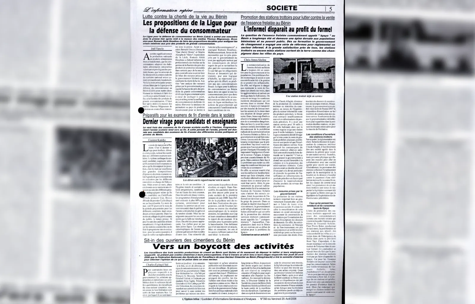 L option infos n393 du 25 avril 2008