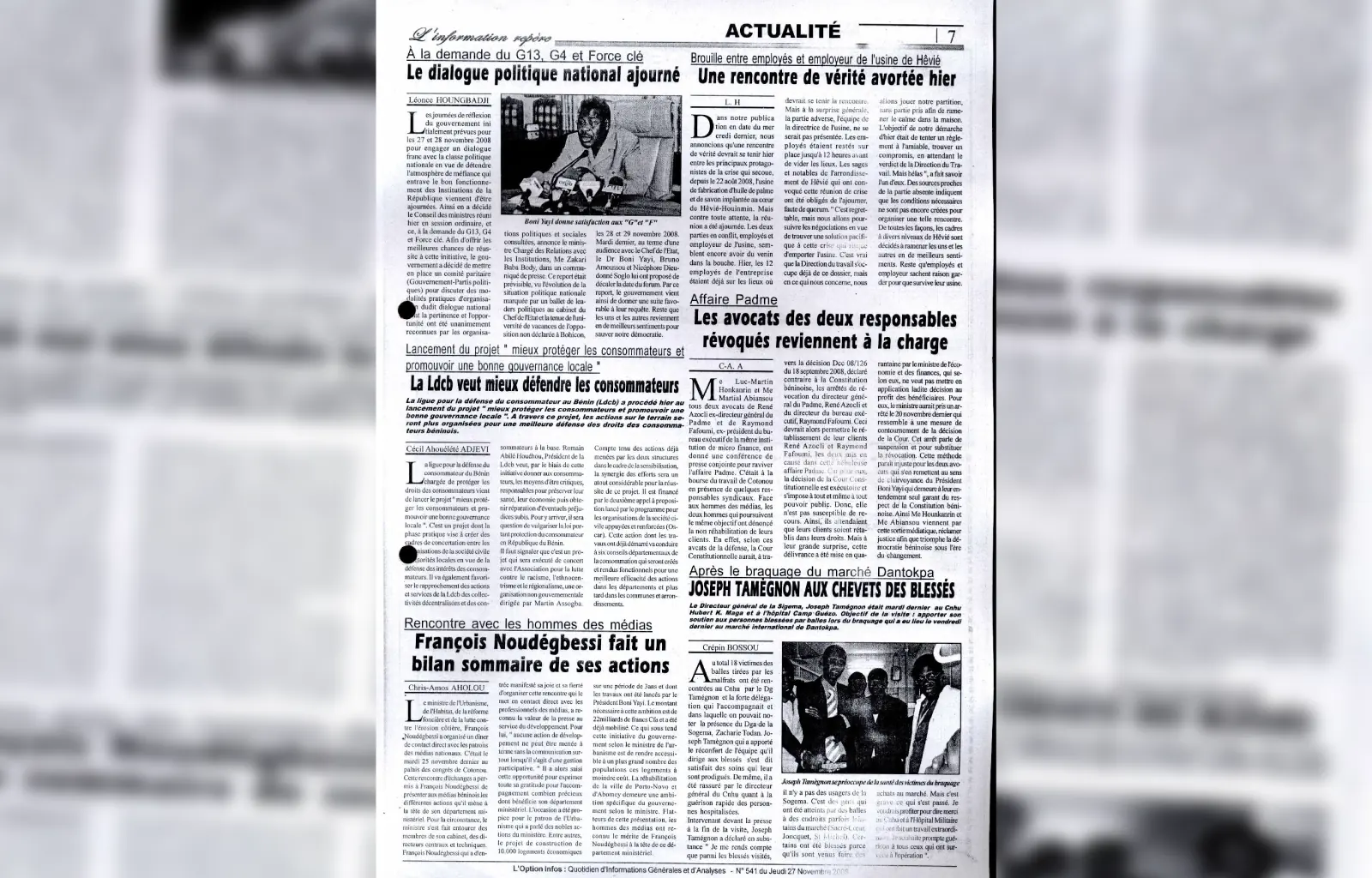 L option infos n541 du 27 novembre 2008