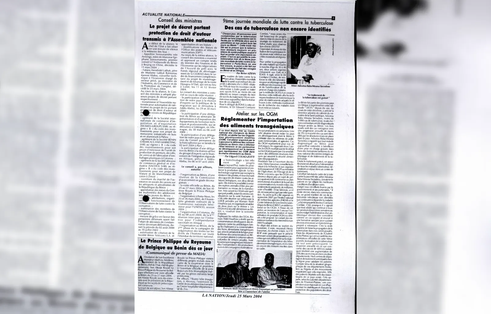 La nation du jeudi 25 mars 2004