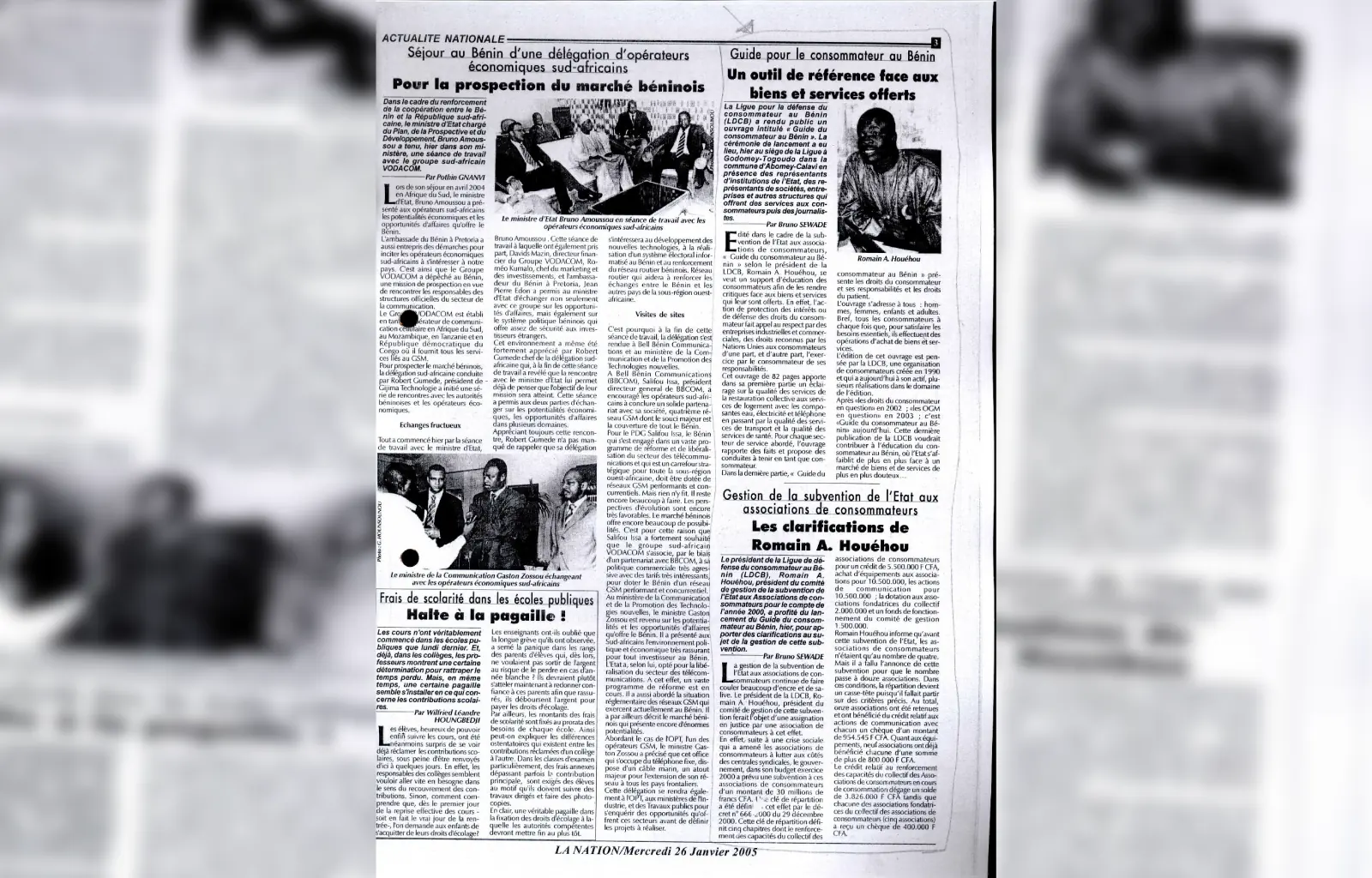 La nation du mercredi 26 janvier 2005