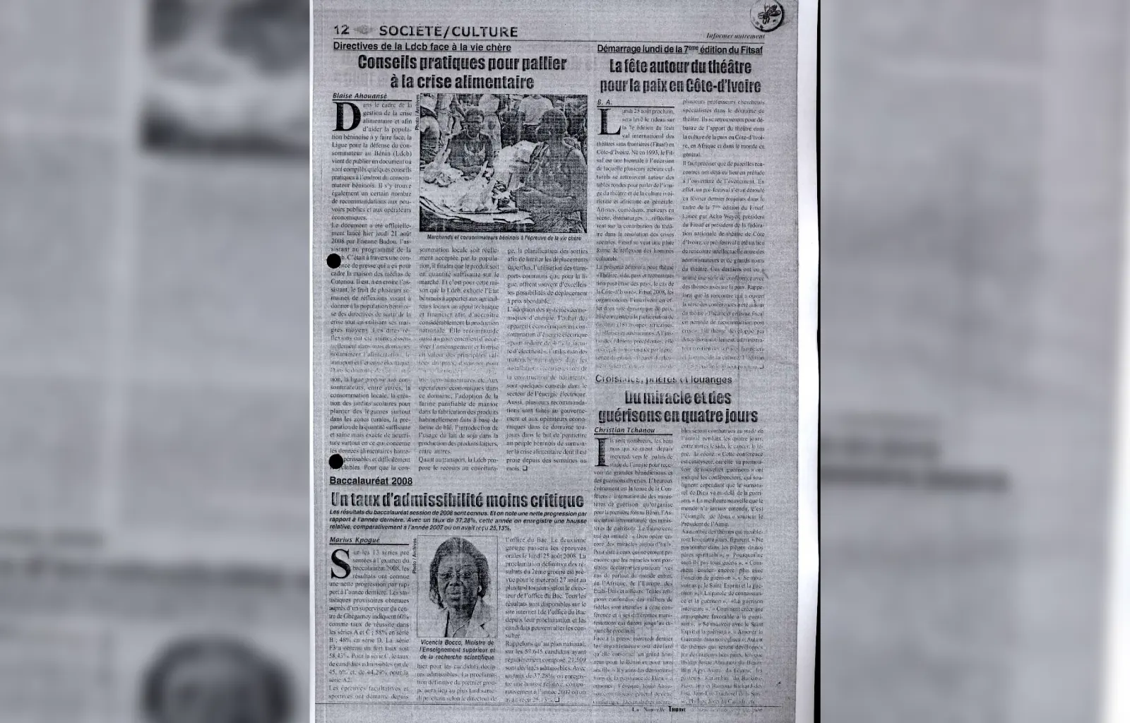 La nouvelle tribune n1496 du 22 aout 2008