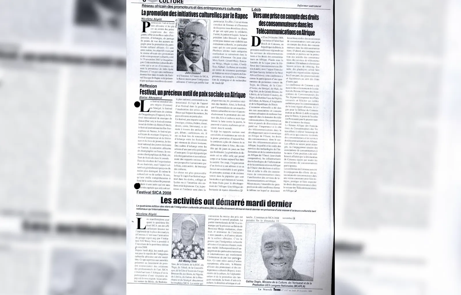 La nouvelle tribune n1557 du 20 novembre 2008