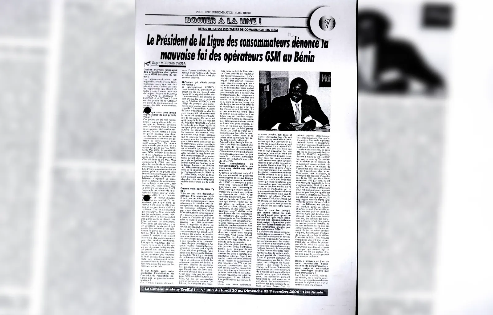Le consommateur eveille n003 du lundi 20 novembre au dimanche 03 decembre 2006