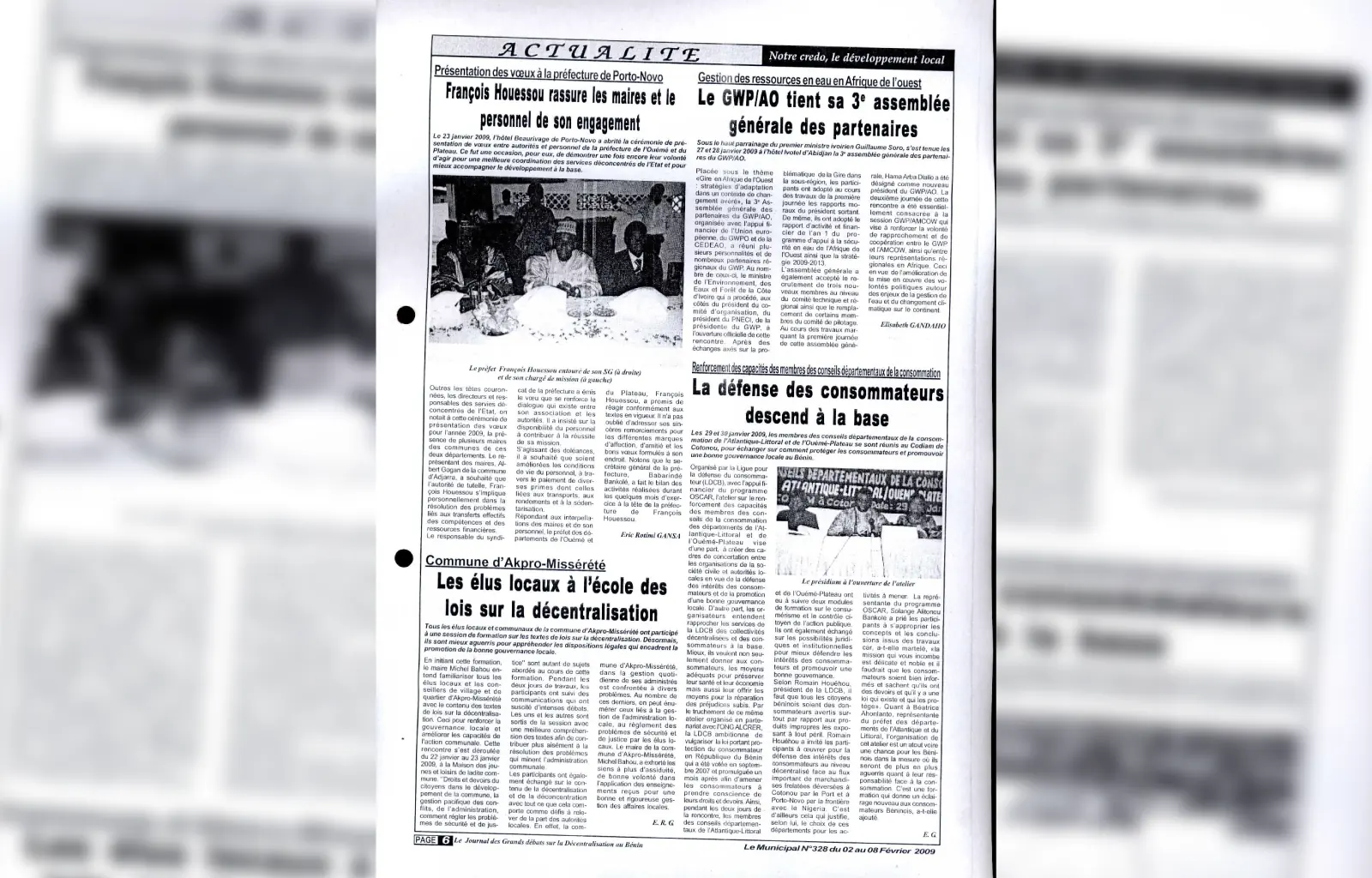 Le municipal n328 du 02 au 08 fevrier 2009