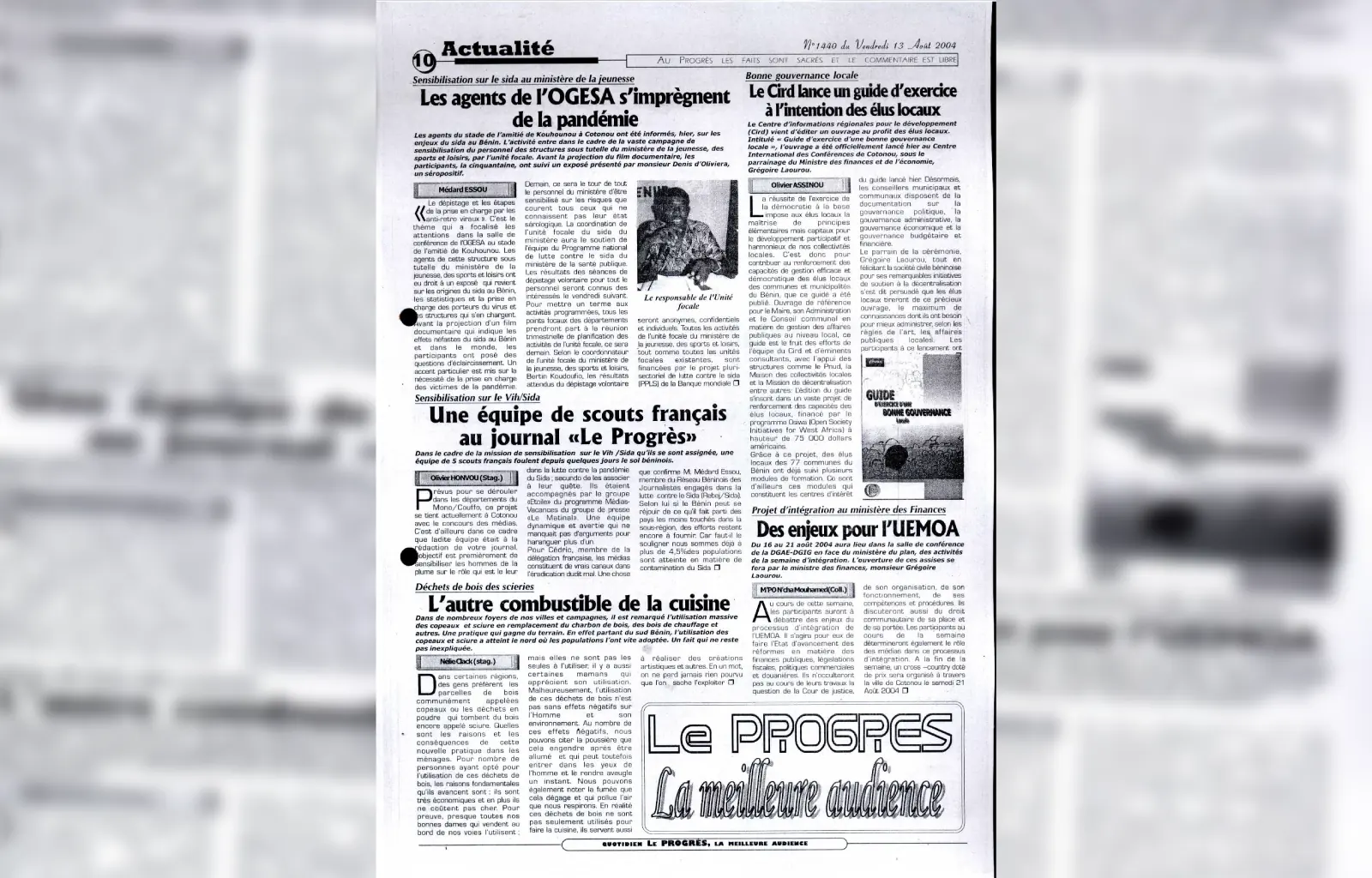 Le progres n1440 du vendredi 13 aout 2004 2e partie