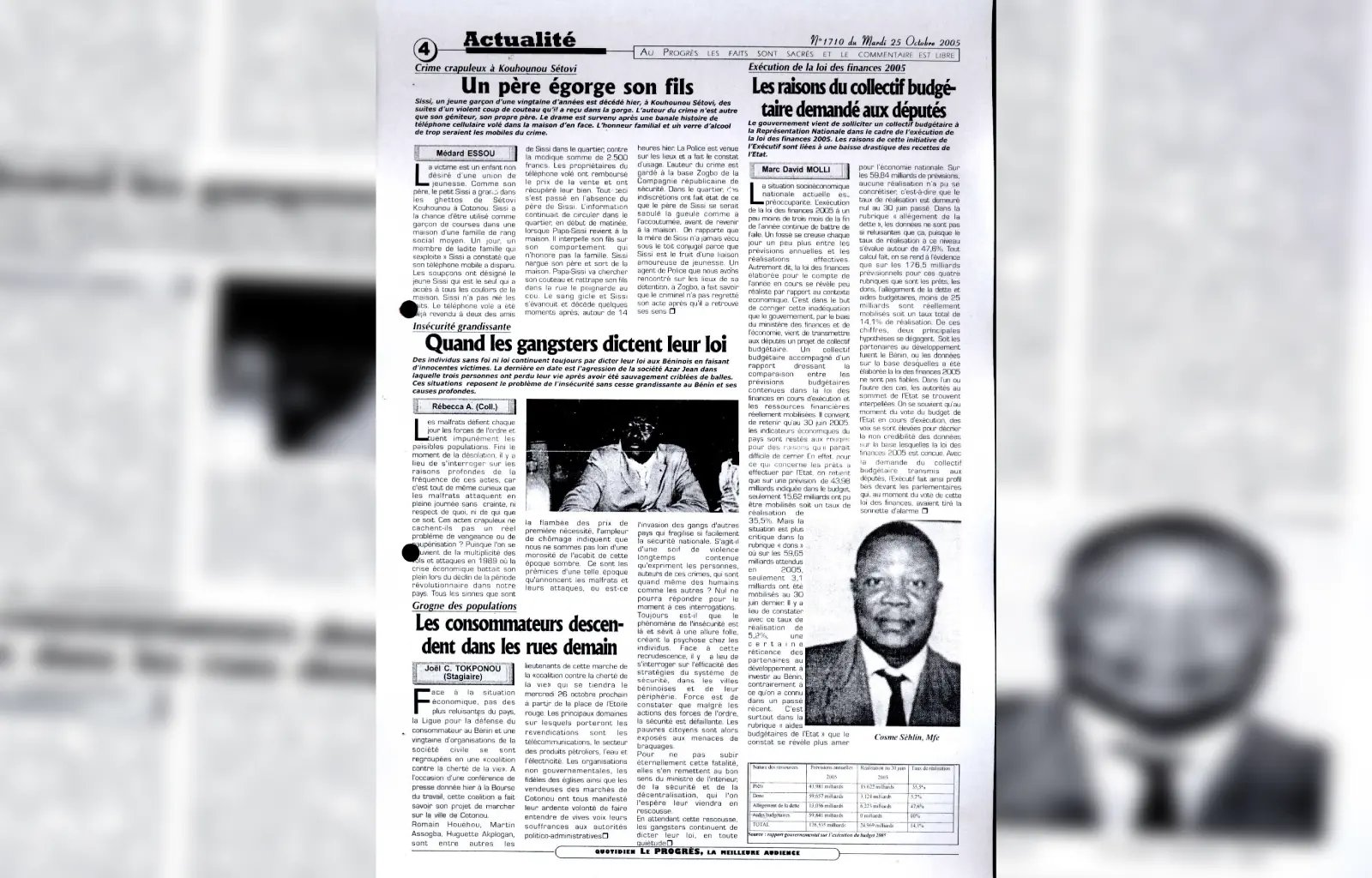 Le progres n1710 du mardi 25 octobre 2005
