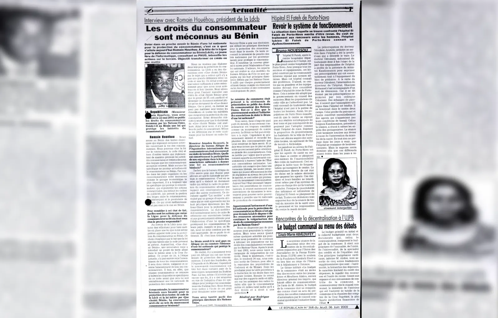 Le republicain n368 du jeudi 06 juin 2002