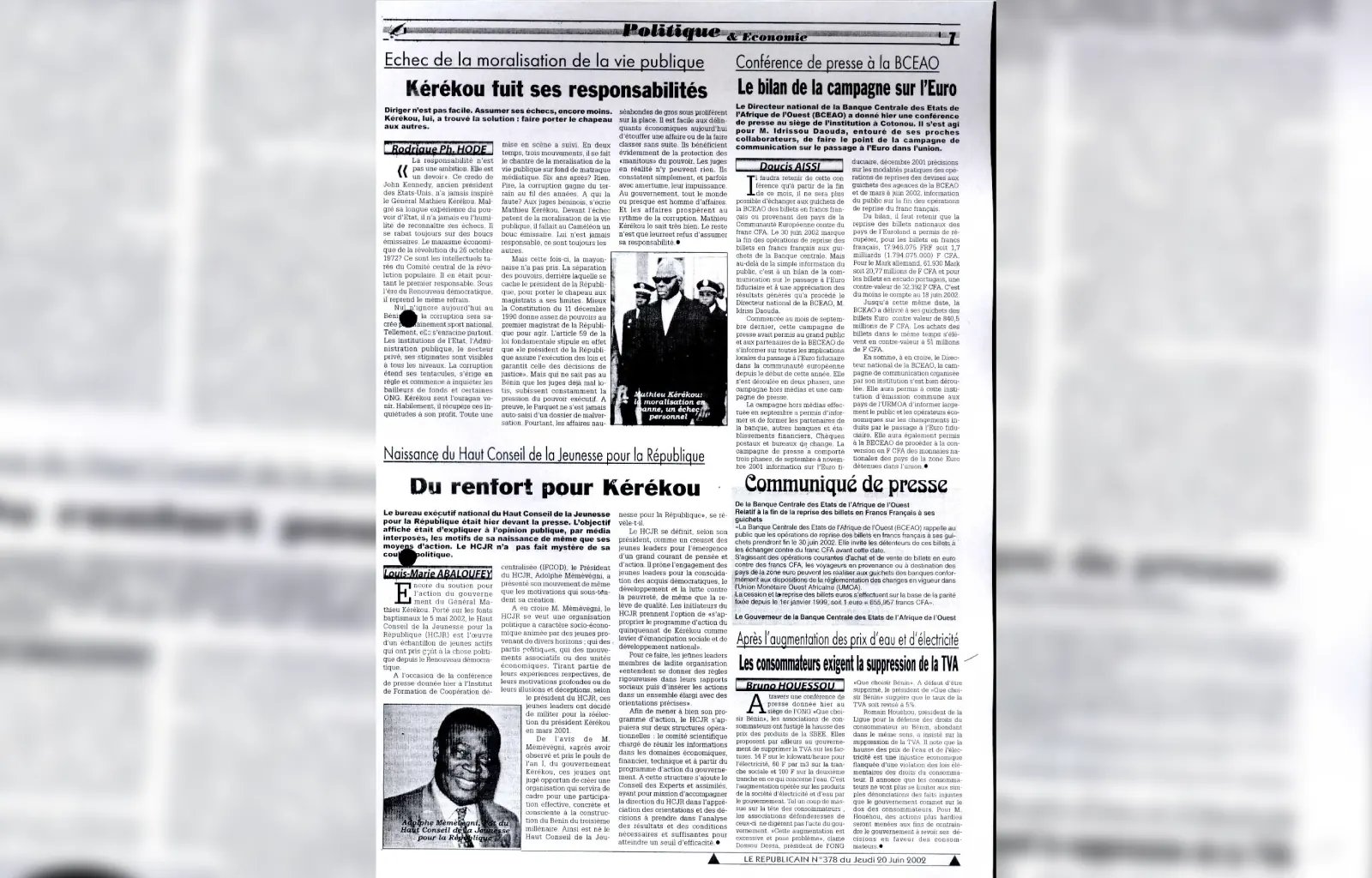 Le republicain n378 du jeudi 20 juin 2002