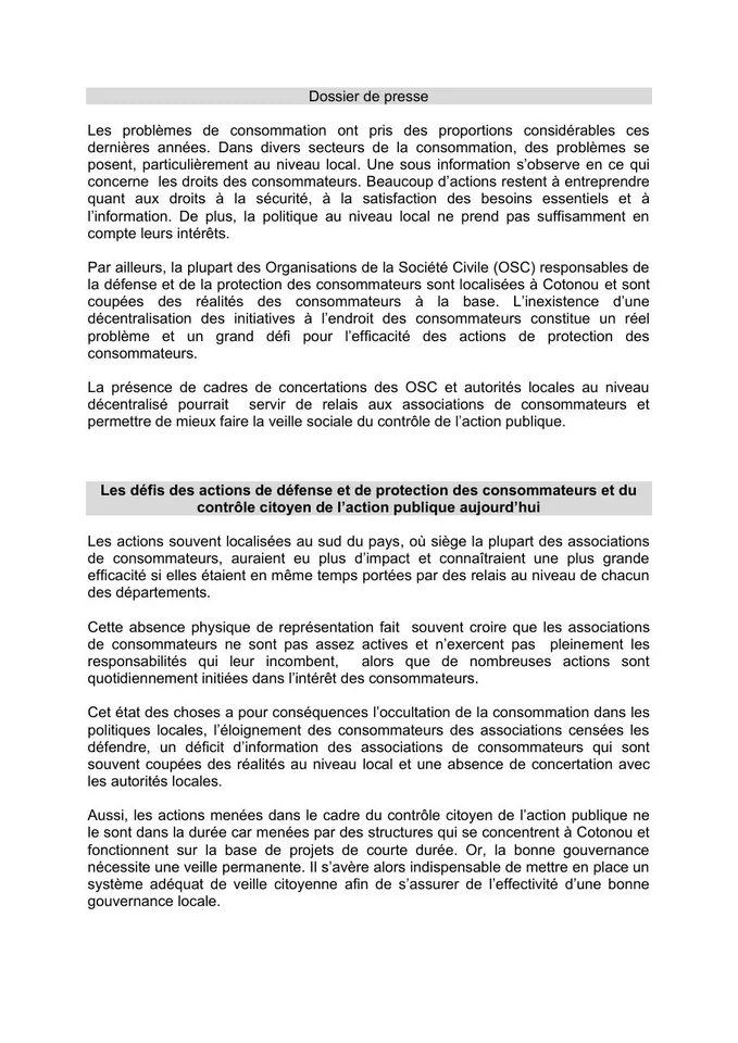 Première page — Projet OSCAR