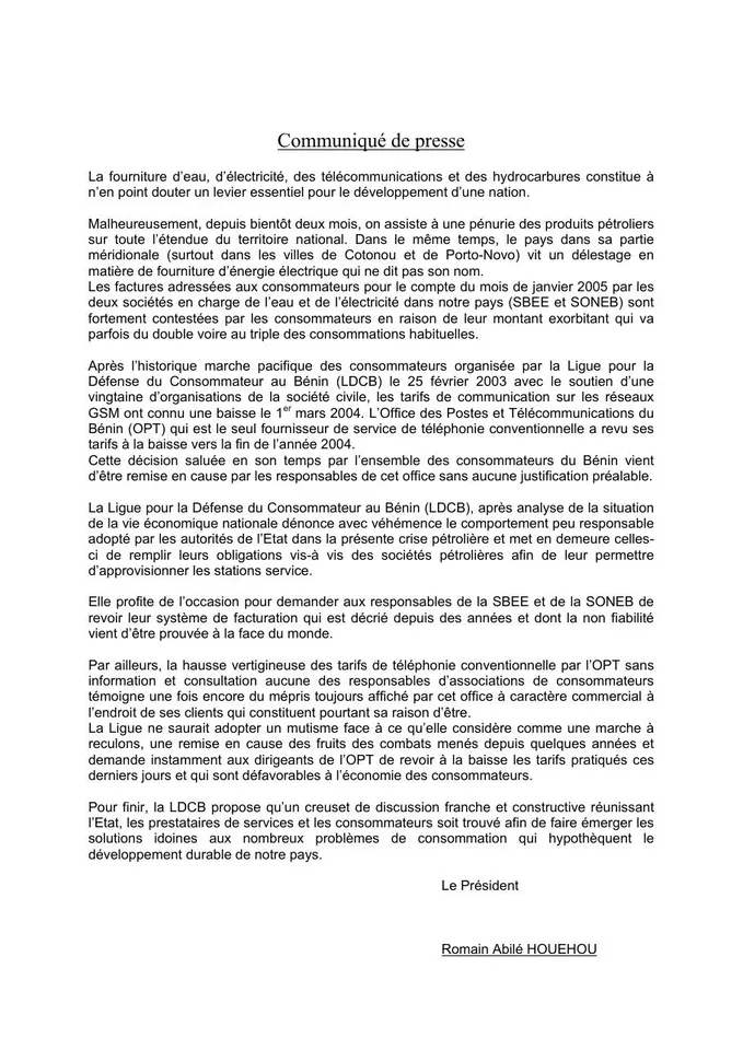 Première page — Surle dysfonctionnement des services